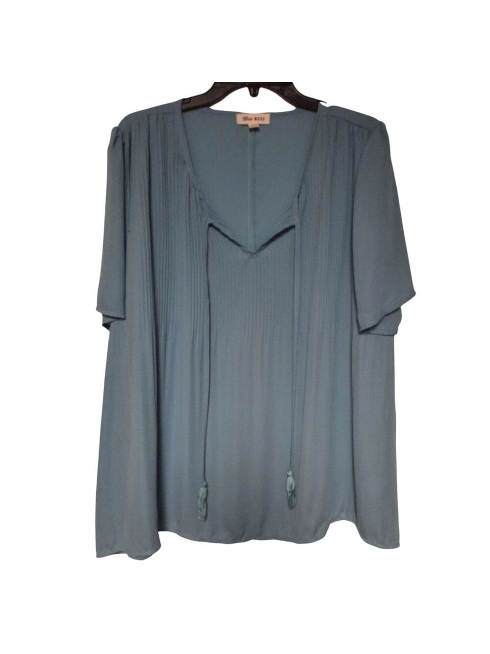 Blue Mood Blouse Short Sleeve Size 2X